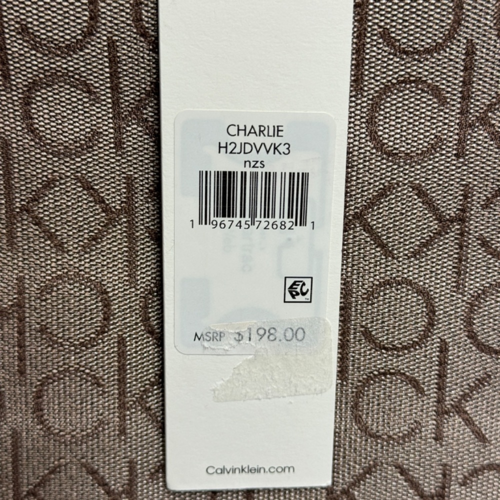 CALVIN KLEIN Charlie Signature Zip-Top Satchel - Picture 7 of 7